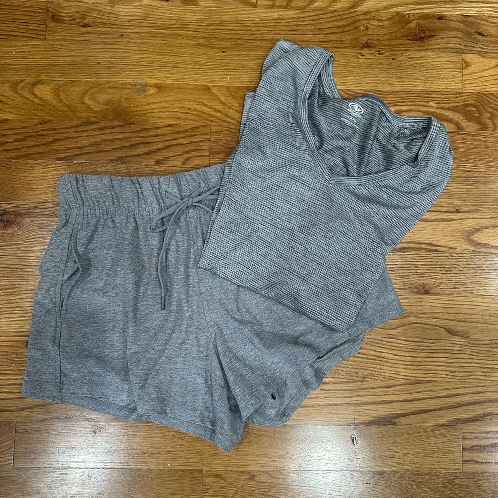 Athletic Works Gray Apparel. Shirt and shorts